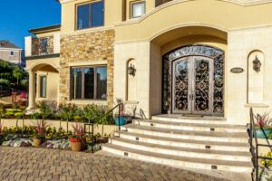 External Front Entry design of Custom Homes Built in Cupertino