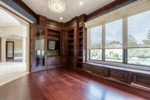 Office room designed for Custom Homes Built in Cupertino