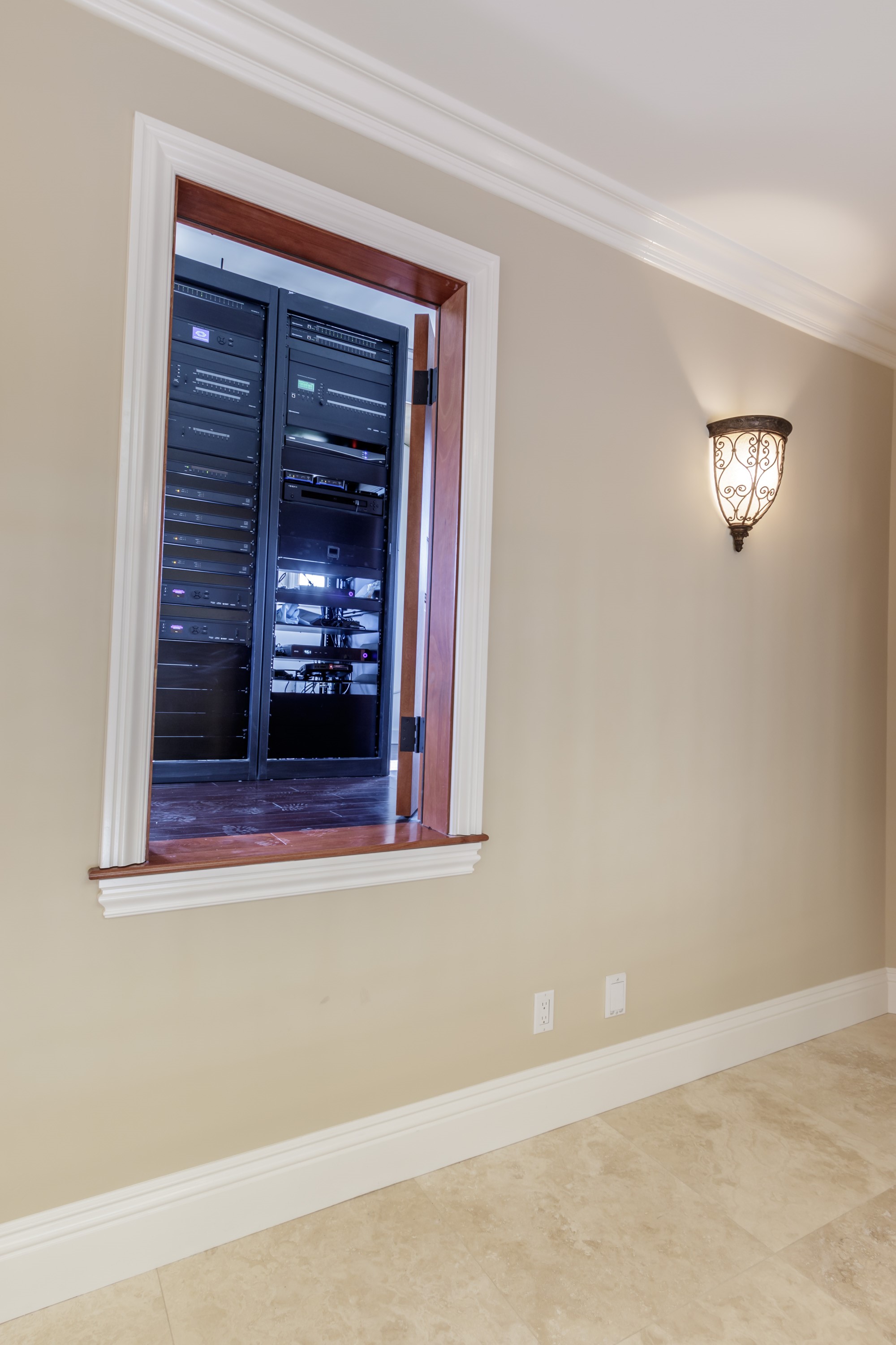 Electrical Closet design for custom built homes in Cupertino