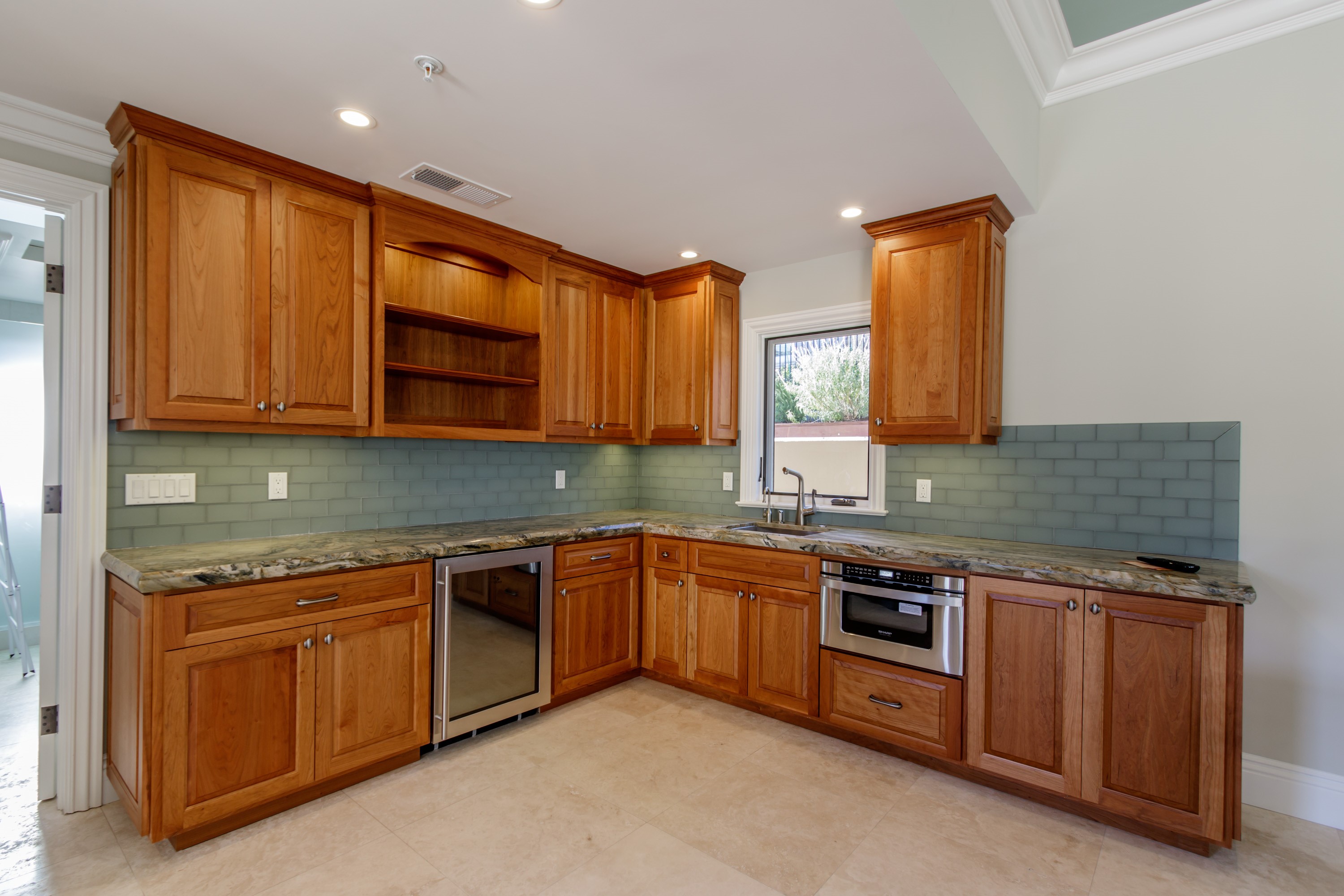 Beautiful Kitchen Interior designed while custom building homes in Cupertino